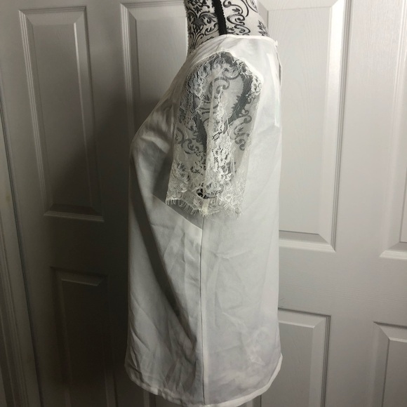 41 Hawthorn Sitch Fix White Lace Semi Sheer M - Picture 2 of 5